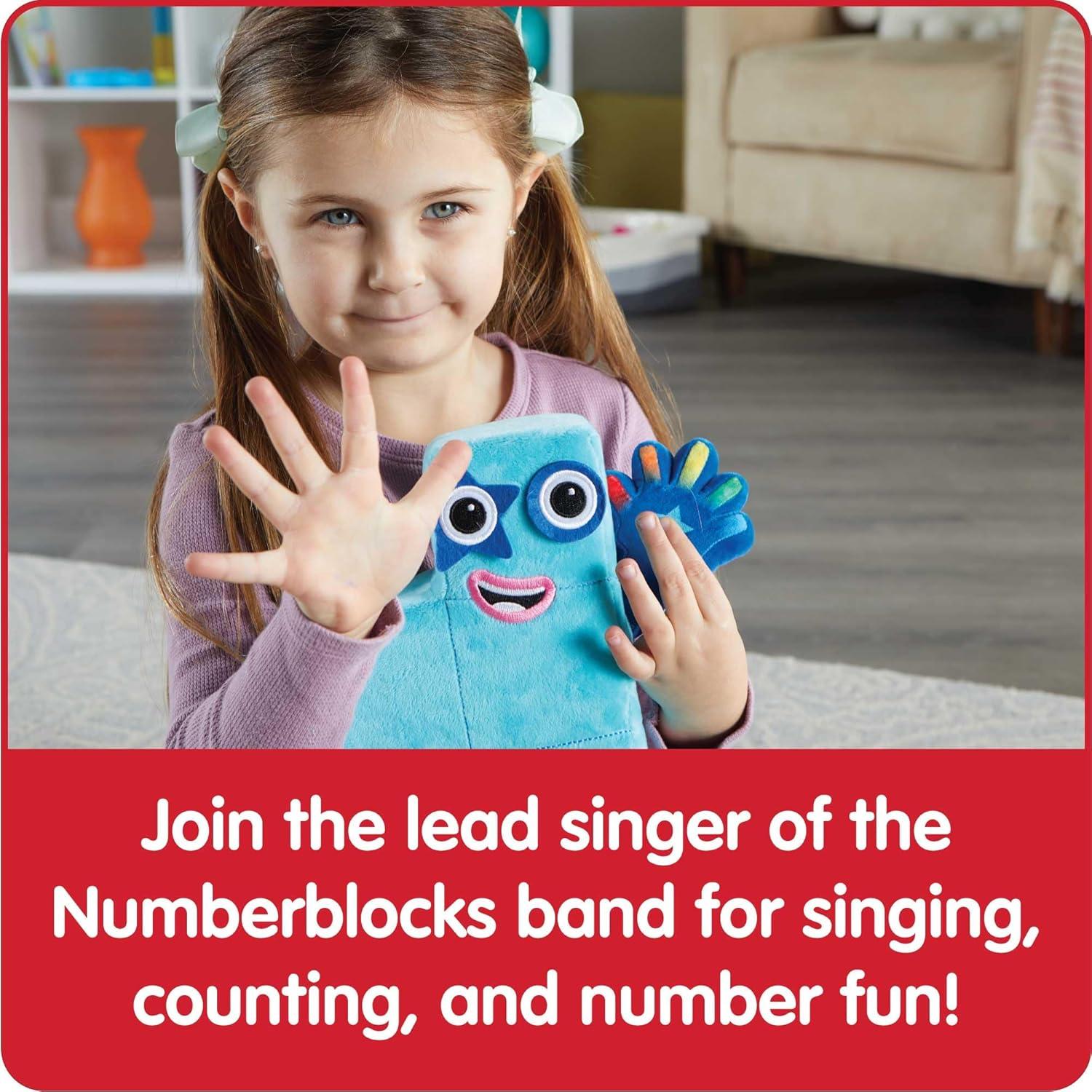 image:imagehand2mind SingAlong Numberblock Five Plush Officially Licensed Character Plushies 12 Songs ampamp Sounds from The TV Show Light Up Soft Stuffies for Kids Ages 2 3 4 5 6 7Modern