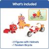 hand2mind Numberblocks One and Two Bike Adventure, Cartoon Action Figure Set, Toy Figures, Toy Vehicle Playsets, Small Figurines for Kids, Number Toys, Math Toys for Kids 3-5, Birthday Gifts for Kids(Bicycle)