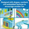 hand2mind Numberblocks Rainbow Counting Bus, Music Toys for Kids Ages 3-5, Toddler Musical Number Toys, Play Figure Playsets, Preschool Learning Toys, Birthday Gifts for Kids