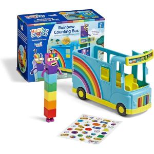 hand2mind Numberblocks Rainbow Counting Bus, Music Toys for Kids Ages 3-5, Toddler Musical Number Toys, Play Figure Playsets, Preschool Learning Toys, Birthday Gifts for Kids