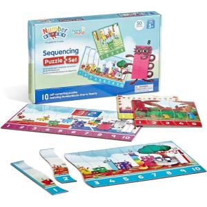 hand2mind Numberblocks Sequencing Puzzle Set, ﻿Sequence Cards, Matching Game, Math Toys, Toddler Educational Toys, Preschool Learning Activities, Kids Birthday Gifts, Easter Basket Stuffers for Kids