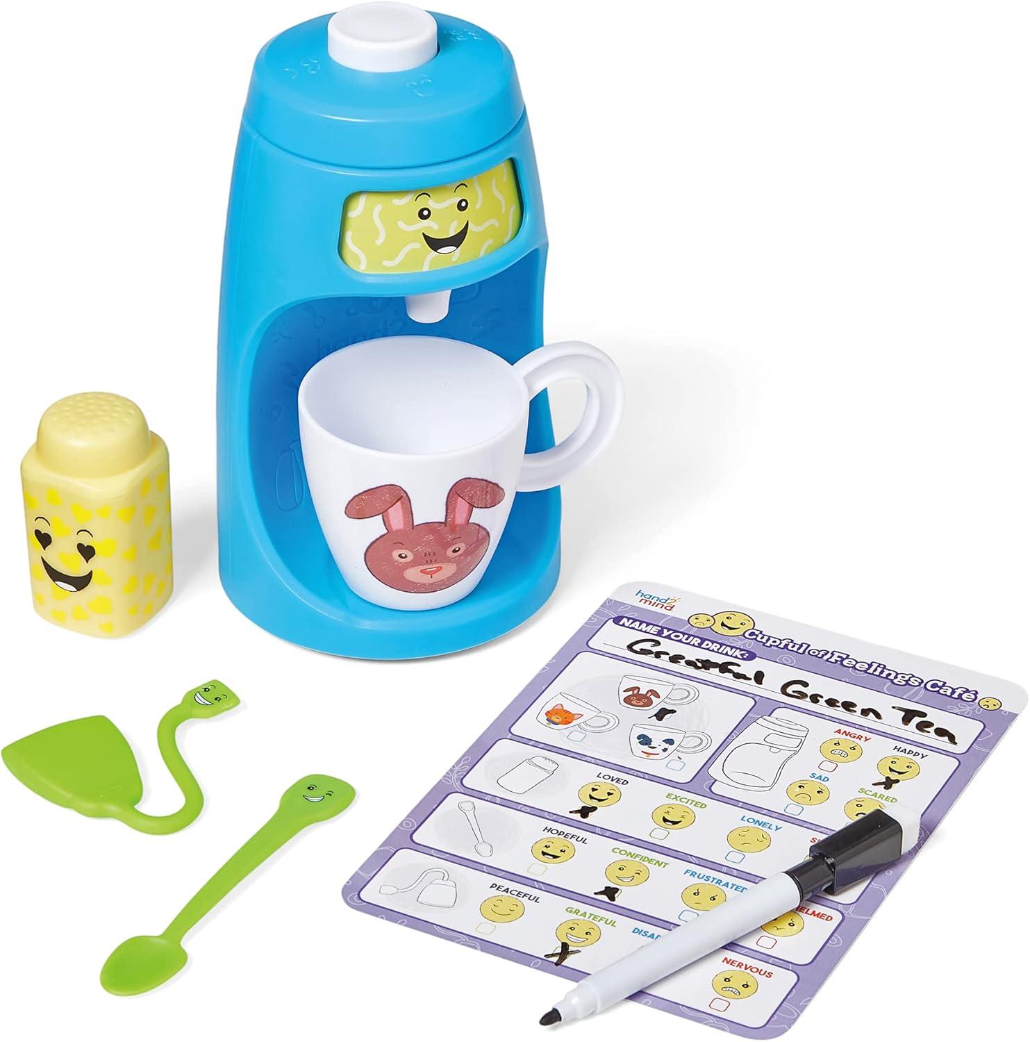 image:imagehand2mind Cupful of Feelings Caf Kids Coffee Maker Emotions for Toddlers Mindfulness for Kids Play Therapy Toys Pretend Play Toy Social Emotional Learning Activities Calm Down Corner Supplies