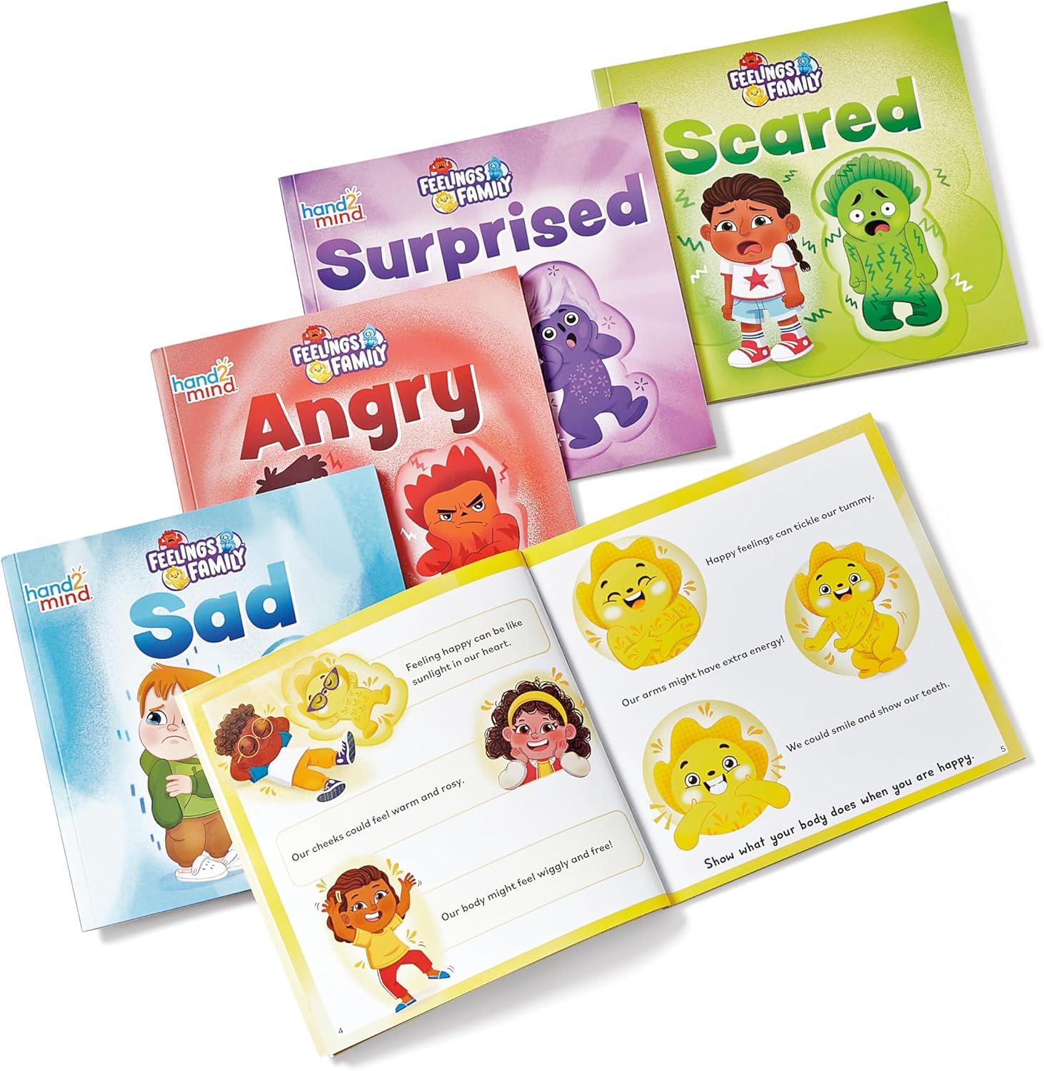 image:imagehand2mind Feelings Family Core Emotions Book Set Social Emotional Learning Calm Down Corner Supplies Preschool Classroom Must Haves Bedtime Story Books for Toddlers for Kids