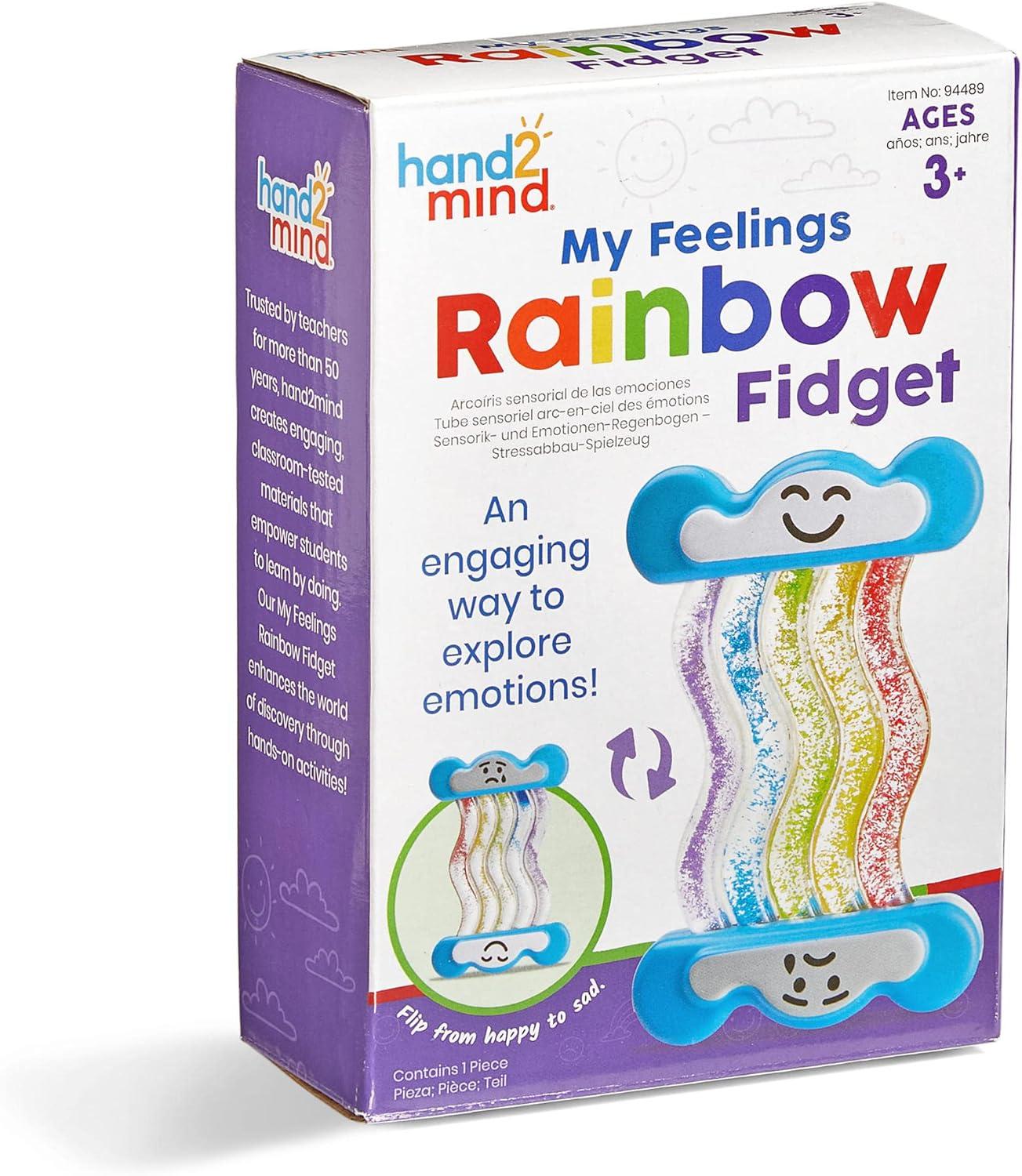 image:imagehand2mind My Feelings Rainbow Fidget Toddler Sensory Toys Quiet Fidgets Calm Down Corner Supplies Social Emotional Learning Calming Toys Preschool Classroom Must Haves Kids Stocking Stuffers