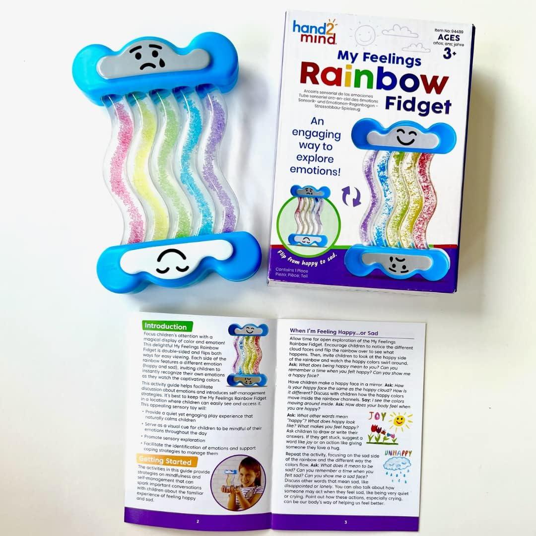 image:imagehand2mind My Feelings Rainbow Fidget Toddler Sensory Toys Quiet Fidgets Calm Down Corner Supplies Social Emotional Learning Calming Toys Preschool Classroom Must Haves Kids Stocking Stuffers