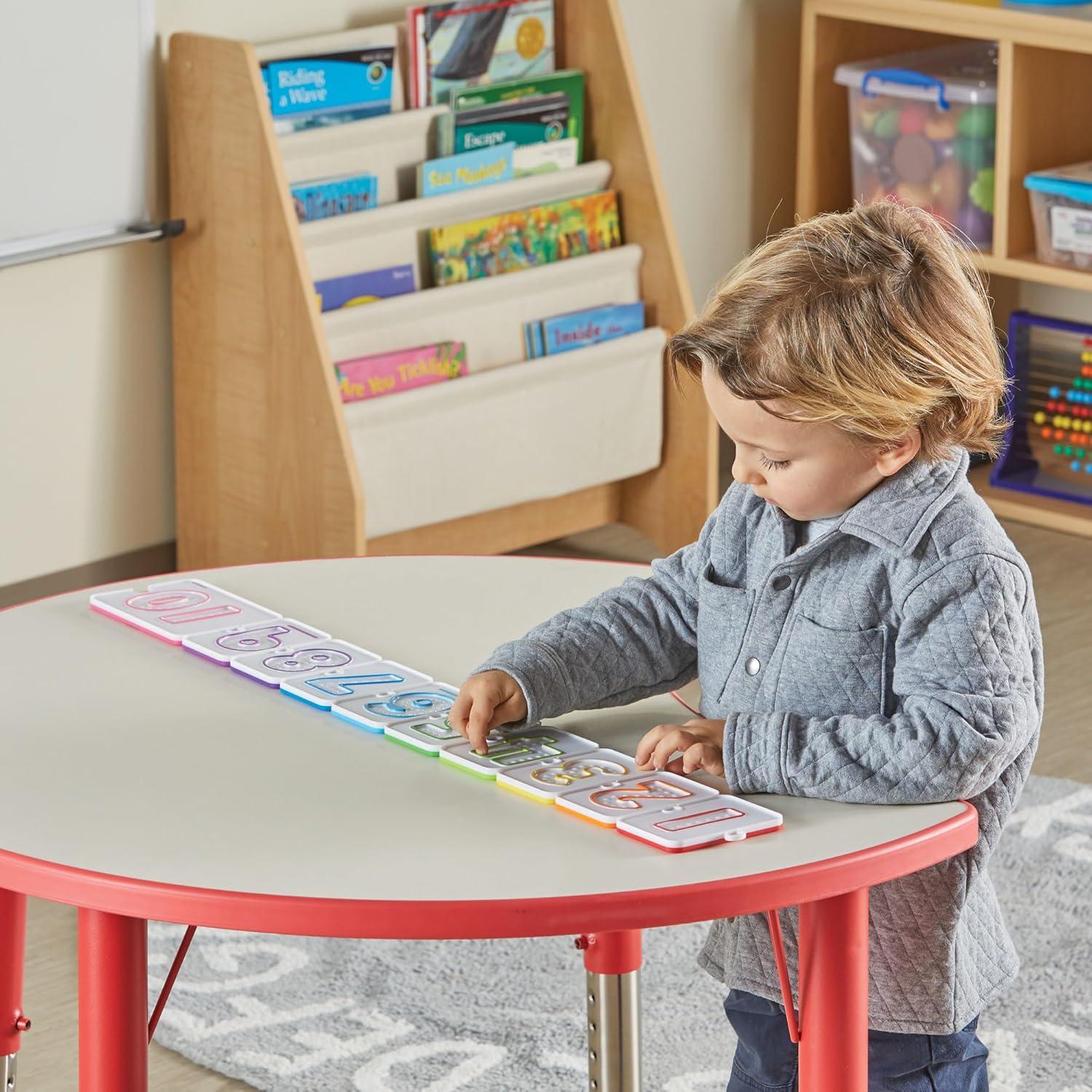 image:imagehand2mind Sensory Number Trays Learning Numbers for Kids Fine Motor Activities Counting Toys for Sensory Seeking Kids Texture Toys PreWriting Skills for Toddlers Montessori Math Materials