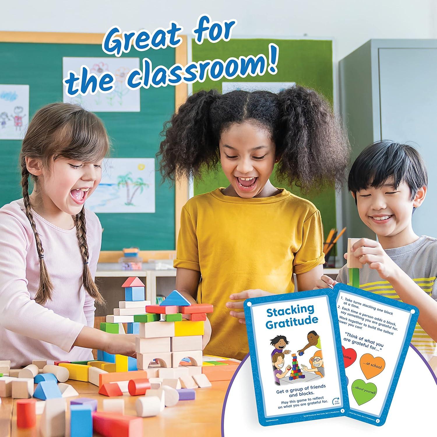 image:imagehand2mind Social Emotional Task Cards for Ages 8 Social Emotional Learning Play Therapy Toys for Counselors Social Skills Activities for Kids Conversation Starters Emotional Regulation for KidsAges 8 Set