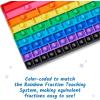 hand2mind Rainbow Fraction Sensory Bubble Popper, Push Pop Fidget Toys for Kids, Fraction Manipulatives, Montessori Math Materials, Fine Motor Toys, Calm Down Corner Supplies, Fidgets for Classroom