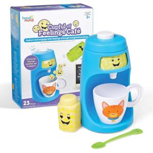 hand2mind Cupful of Feelings Café, Kids Coffee Maker, Emotions for Toddlers, Mindfulness for Kids, Play Therapy Toys, Pretend Play Toy, Social Emotional Learning Activities, Calm Down Corner Supplies