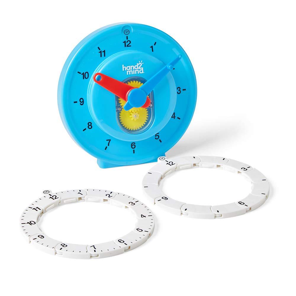 image:imageHand2Mind Advanced NumberLine for Kids Math Manipulatives Analog Clock for Learning Time 1 PackSet of 1