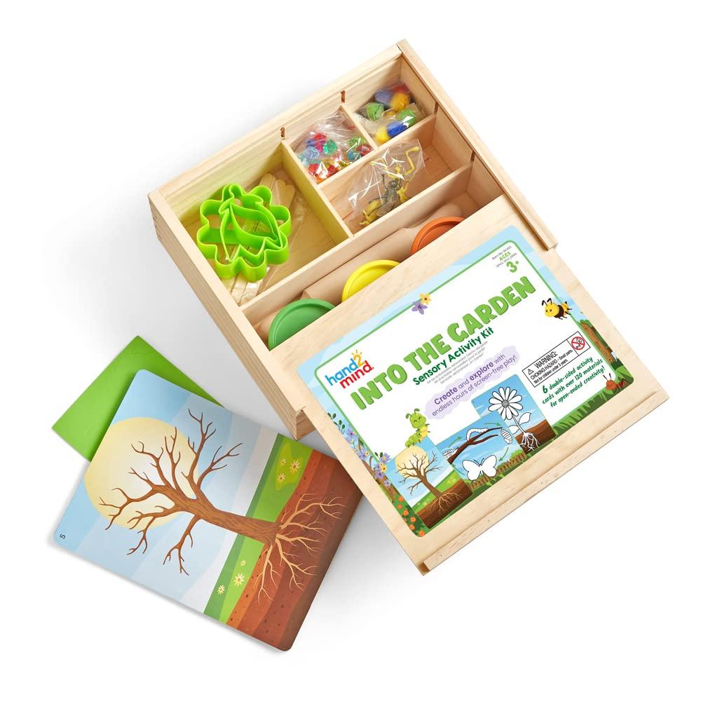 image:imageHand2Mind Into the Garden Sensory Activity Kit Loose Parts Play Materials for Kids Montessori Sensory Bin with Lid Nature and Fine Motor Toys Play Therapy and Arts amp Crafts KitInto the Garden