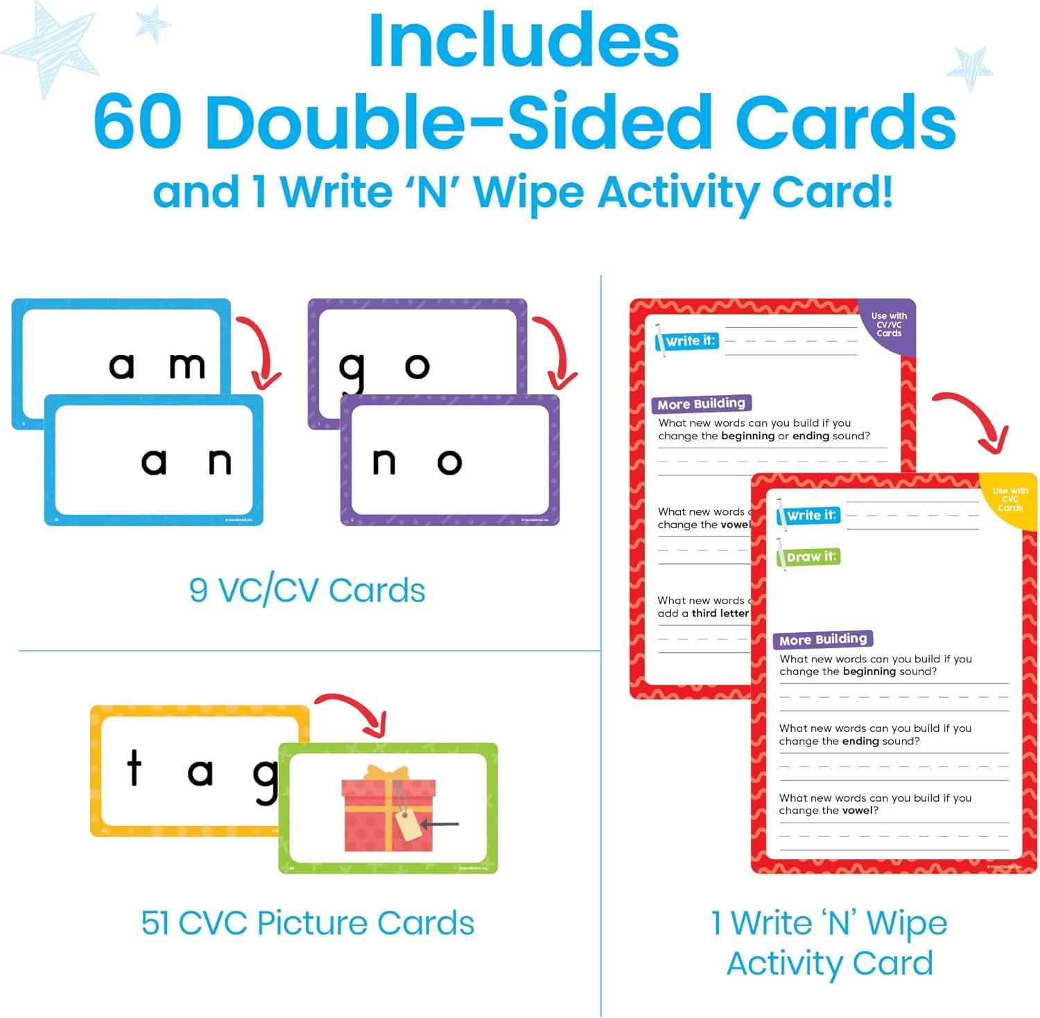 image:imagehand2mind Beginning Word Builder CVC Word Games Spelling Toys for Kids 35 Learning How to Read Sight Words Flash Cards Kindergarten Learning Activities Science of Reading Manipulatives