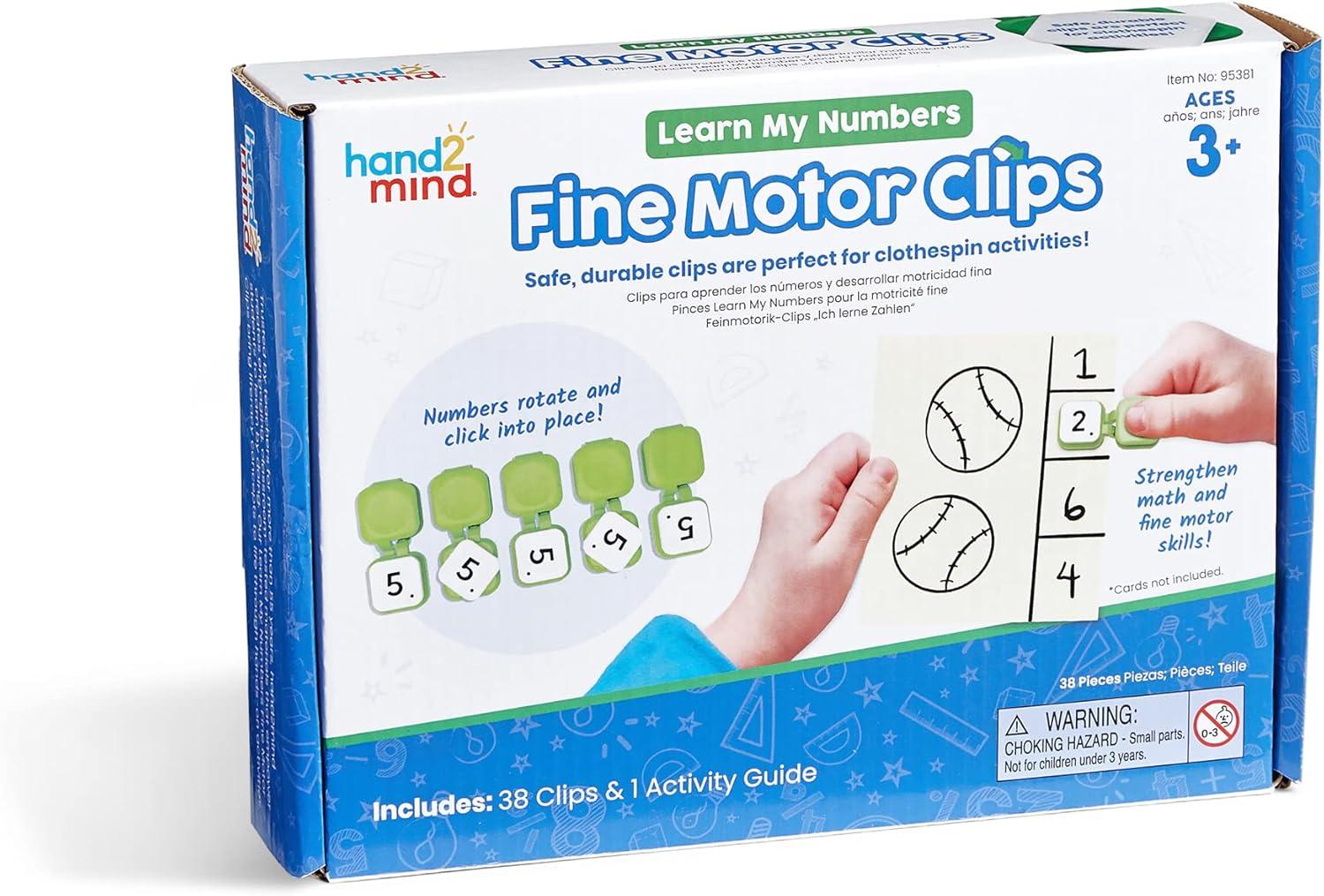 image:imagehand2mind Learn My Numbers Fine Motor Clips Kids Clothespin Activities Fine Motor Toys Learning Numbers for Toddlers Toddler Numbers and Counting Preschool Learning Activities Montessori Math