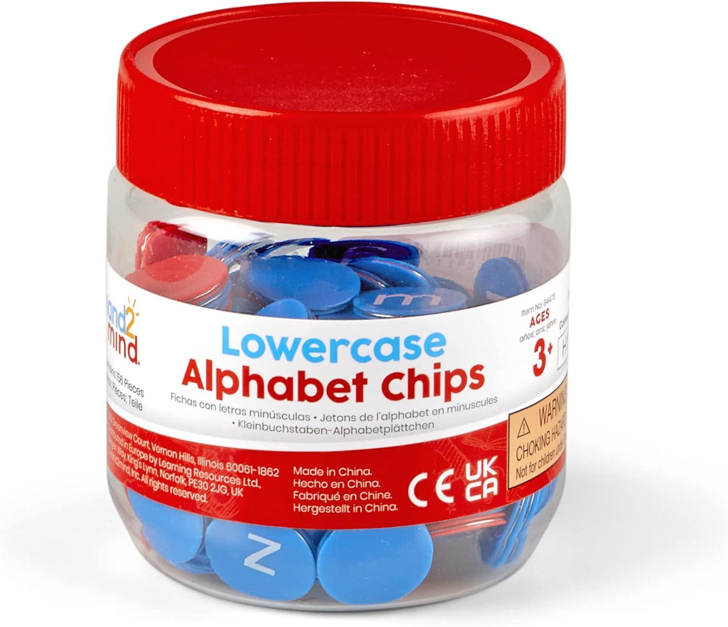 image:imagehand2mind Lowercase Alphabet Chips Toddler Learning Letters for Spelling Learn to Spell for Kids Reading Tools for Kids Science of Reading Manipulatives Teaching Supplies KindergartenAlphabet Chips