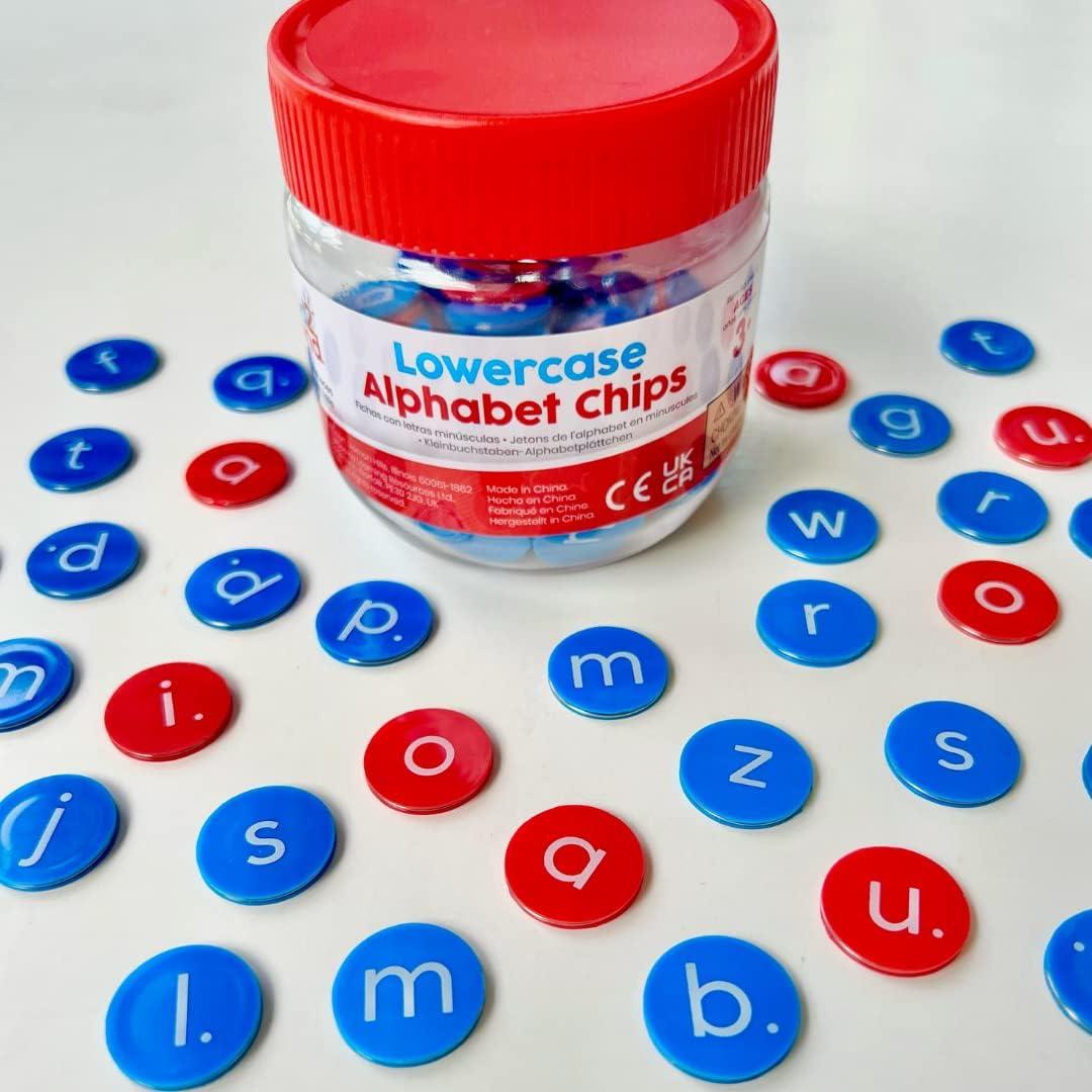 image:imagehand2mind Lowercase Alphabet Chips Toddler Learning Letters for Spelling Learn to Spell for Kids Reading Tools for Kids Science of Reading Manipulatives Teaching Supplies KindergartenAlphabet Chips