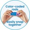 hand2mind Reading Rods Prefixes & Suffixes, Word Roots for Kids, Word Building Activities, Spelling Toys, Reading Tools for Kids, Phonemic Awareness and Phonics, Science of Reading Manipulatives(New & Refreshed)