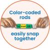 hand2mind Reading Rods Sentence Construction, Sentence Building for Kids, Parts of Speech Linking Cubes, Learn to Read Toys, Reading Tools for Kids, Science of Reading Manipulatives