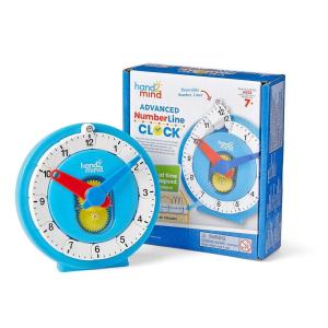 Hand2Mind Advanced NumberLine for Kids: Math Manipulatives, Analog Clock for Learning Time (1 Pack)(Set of 1)