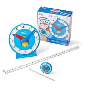Hand2Mind Advanced NumberLine for Kids: Math Manipulatives, Analog Clock for Learning Time (1 Pack)(Set of 25)
