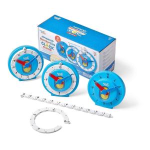 Hand2Mind Advanced NumberLine for Kids: Math Manipulatives, Analog Clock for Learning Time (1 Pack)(Set of 6)