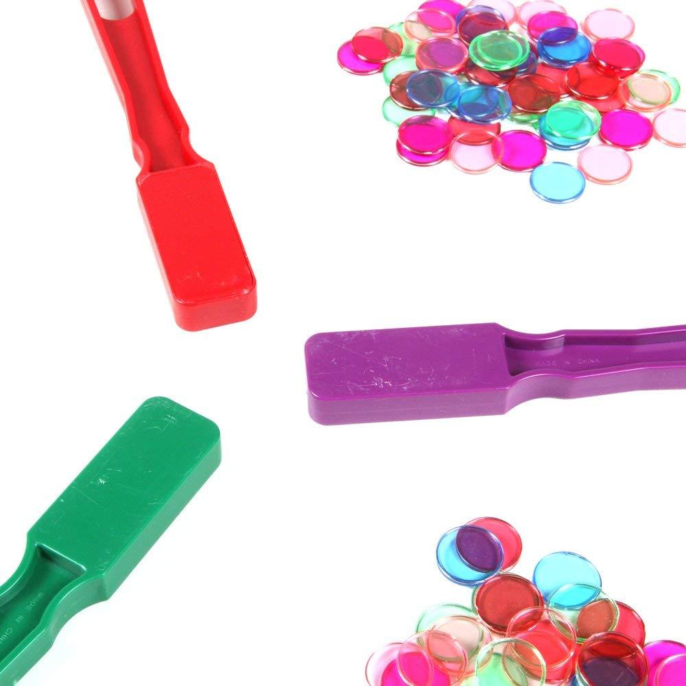 image:imagehand2mind Transparent Magnetic Chips Kit with 3 Magnetic Wands Math Counters for Kids Magnetic Counters Counting Manipulatives Math Manipulatives Game Tokens Counters for Kids Math 150 Chips