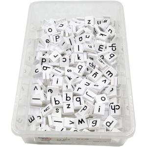 hand2mind Plastic Lowercase Alphabet Letter Tiles, Plastic Letters for Kids, Phonics Manipulatives, Science of Reading Alphabet Letters, Letter Tiles for Phonics and Spelling, Letters for Classroom