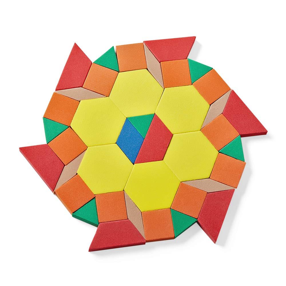image:imagehand2mind Foam Pattern Blocks Foam Shapes Geometric Shapes for Kids Pattern Play Toddler Pattern Blocks Shapes for Kindergarten 3D Shapes Manipulatives Sorting Math Set of 250Set of 1250