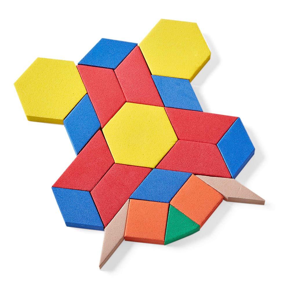 image:imagehand2mind Foam Pattern Blocks Foam Shapes Geometric Shapes for Kids Pattern Play Toddler Pattern Blocks Shapes for Kindergarten 3D Shapes Manipulatives Sorting Math Set of 250Set of 250