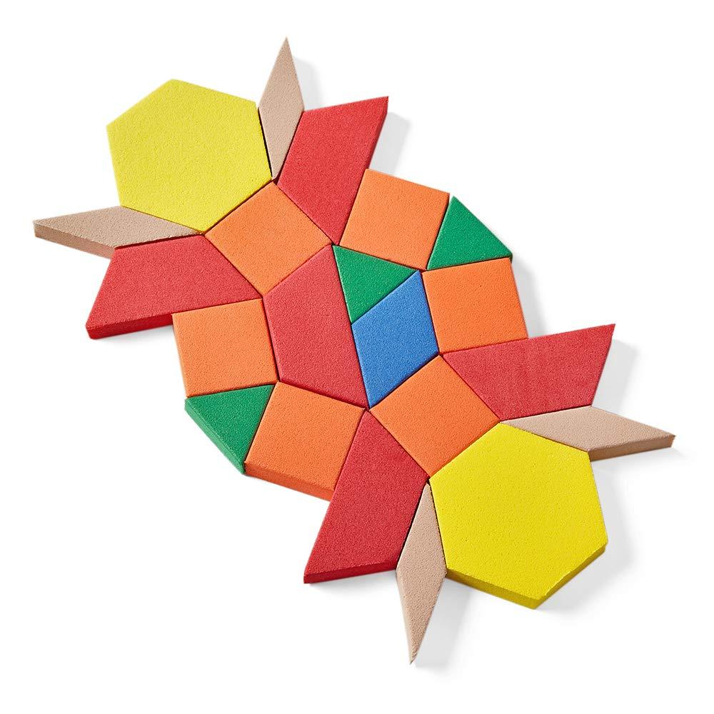 image:imagehand2mind Foam Pattern Blocks Foam Shapes Geometric Shapes for Kids Pattern Play Toddler Pattern Blocks Shapes for Kindergarten 3D Shapes Manipulatives Sorting Math Set of 250Set of 250