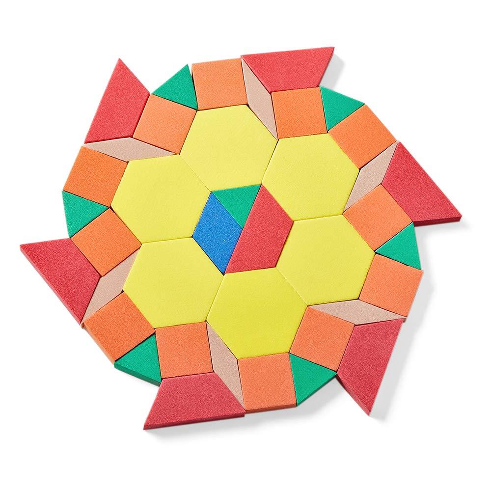 image:imagehand2mind Foam Pattern Blocks Geometric Shapes for Kids Pattern Play Toddler Pattern Blocks Learning Shapes for Kindergarten 3D Shapes Manipulatives Sorting Math Blocks Set of 1250Set of 250