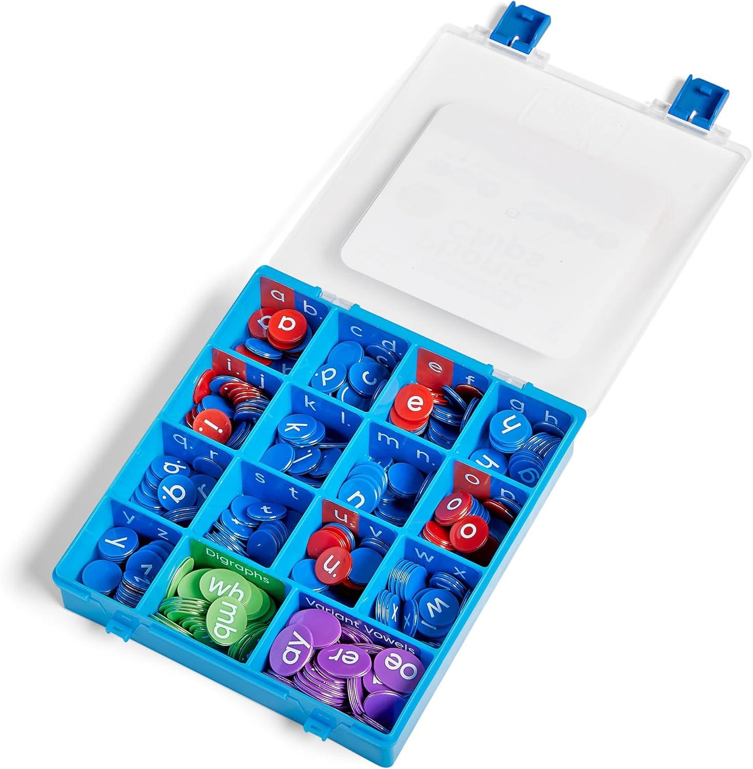image:imagehand2mind Lowercase Phonics Chips Phonics Manipulatives for Kindergarten Phonemic Awareness Science of Reading Classroom Materials Reading Tools for Kids Alphabet Letter Tiles for Spelling