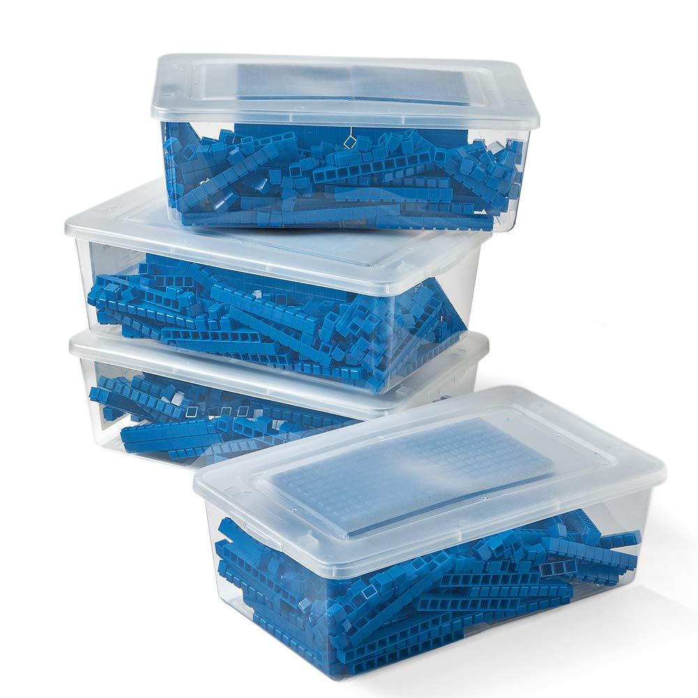 image:imagehand2mind Plastic Interlox Base Ten Blocks Classroom Set Connecting Cubes Base 10 Blocks for Math Set of 644