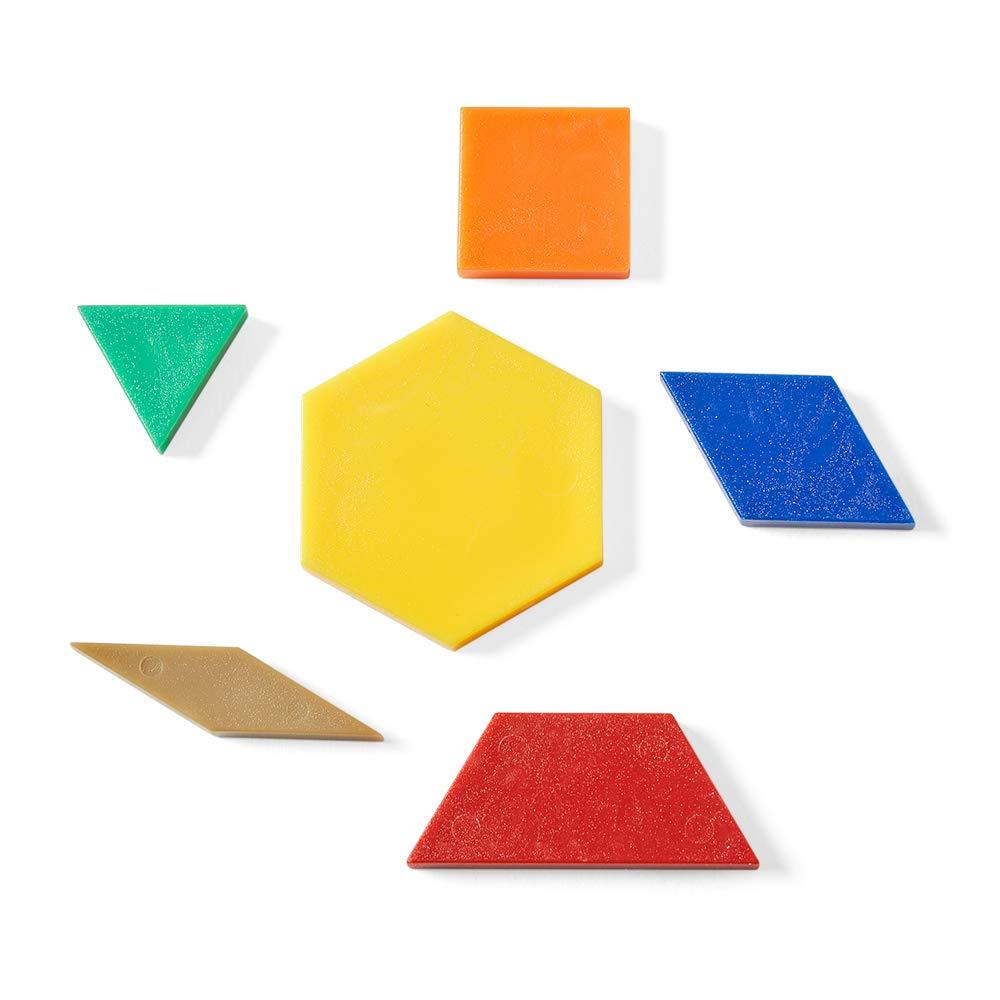 image:imagehand2mind Plastic Pattern Blocks Geometric Shapes for Kids Pattern Play Toddler Pattern Blocks Learning Shapes for Kindergarten 3D Shapes Manipulatives Sorting Math Blocks Set of 250