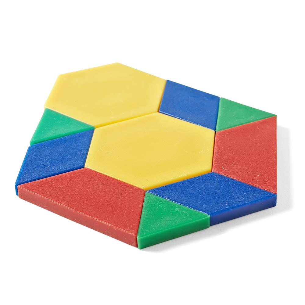 image:imagehand2mind Plastic Pattern Blocks Geometric Shapes for Kids Pattern Play Toddler Pattern Blocks Learning Shapes for Kindergarten 3D Shapes Manipulatives Sorting Math Blocks Set of 250