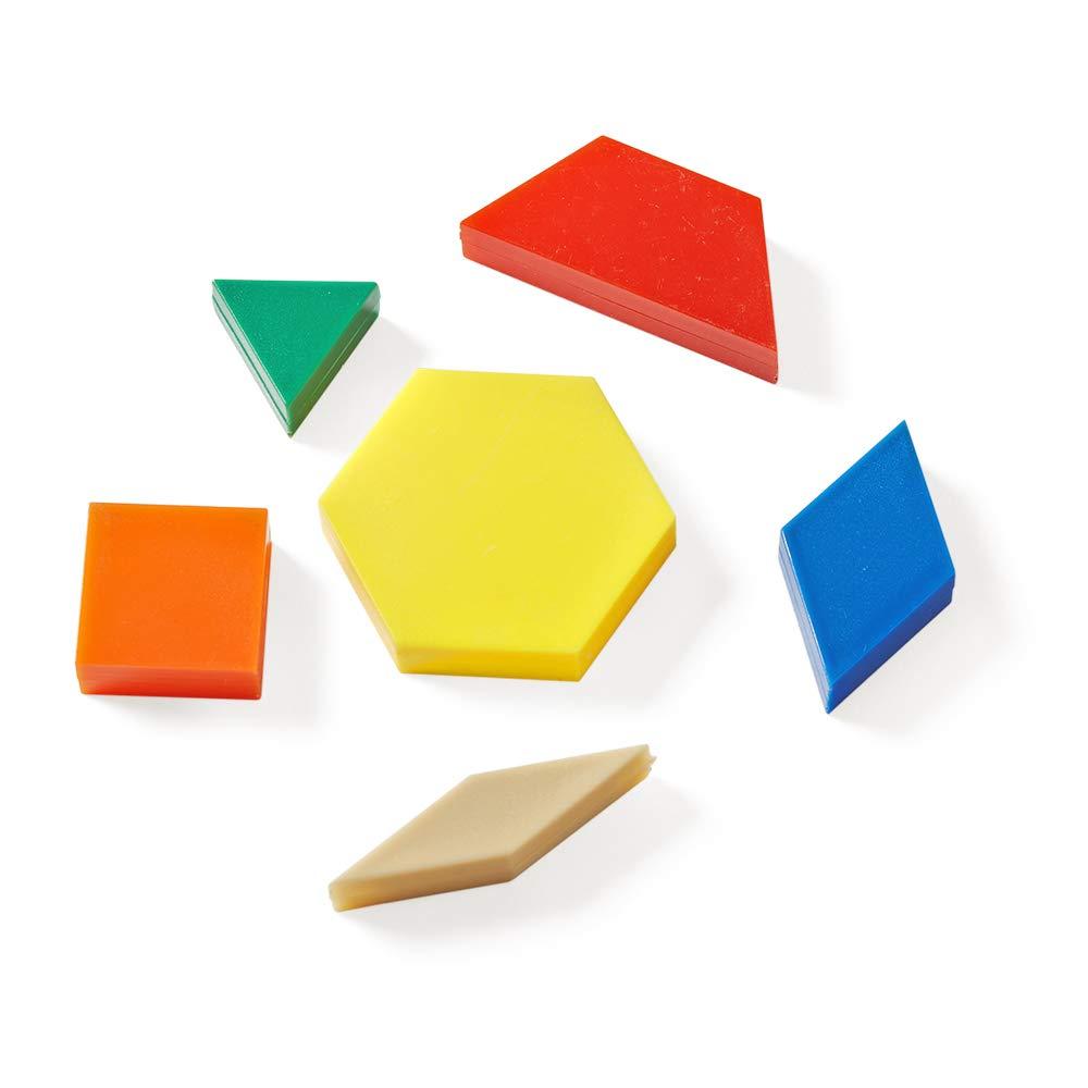 image:imagehand2mind Plastic Pattern Blocks for Kids Shapes for Kindergarten Montessori Toys Geometric Shapes Symmetry Shape Recognition Pattern Blocks for Classroom Set of 1250