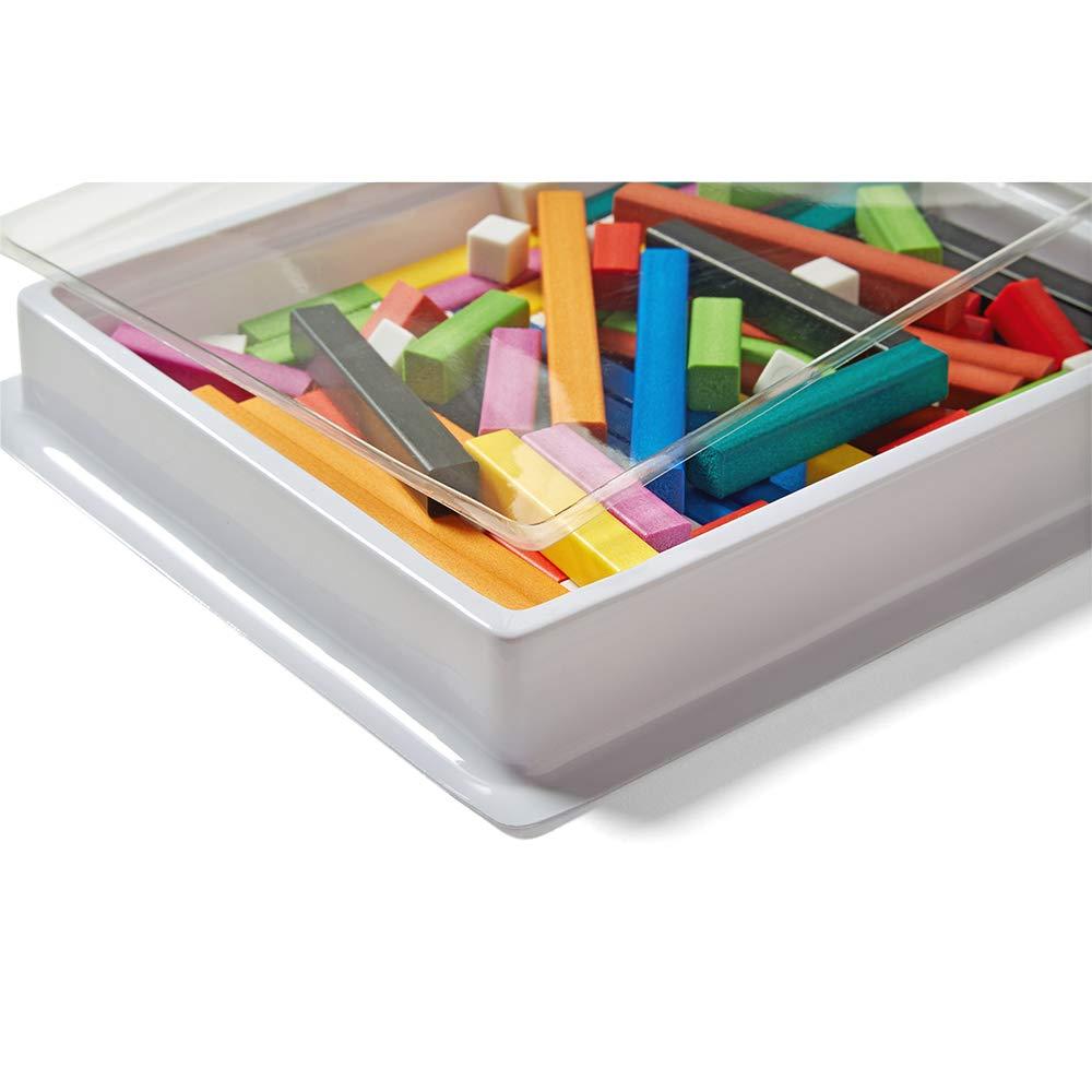 image:imagehand2mind Wooden Cuisenaire Rods with Trays Math Manipulatives Montessori Math Rods Math Counters Math Blocks Counting Blocks Montessori Math Fraction Bars Number Rods Set of 6Plastic