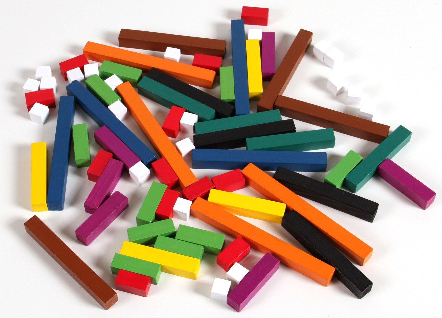 image:imagehand2mind Wooden Cuisenaire Rods with Trays Math Manipulatives Montessori Math Rods Math Counters Math Blocks Counting Blocks Montessori Math Fraction Bars Number Rods Set of 6Wood
