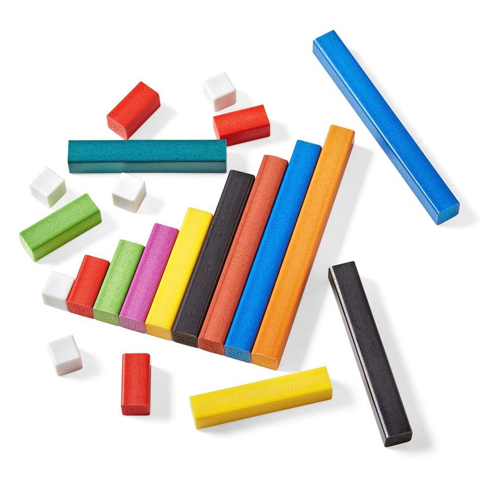 image:imagehand2mind Wooden Cuisenaire Rods with Trays Math Manipulatives Montessori Math Rods Math Counters Math Blocks Counting Blocks Montessori Math Fraction Bars Number Rods Set of 6Plastic