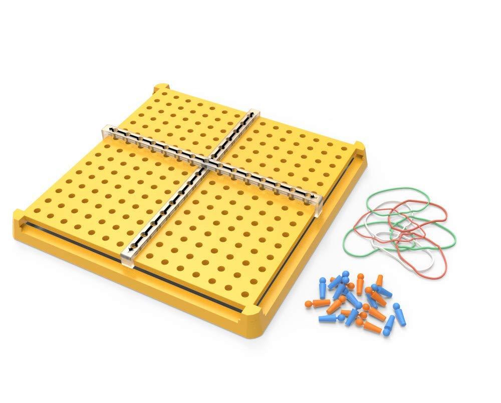image:imagehand2mind XY Coordinate Pegboard Moveable XY Axis Geoboards with Rubber Bands Geometry Board Middle School Math Manipulatives Rubber Band Peg Board Geometric Shapes for Classroom