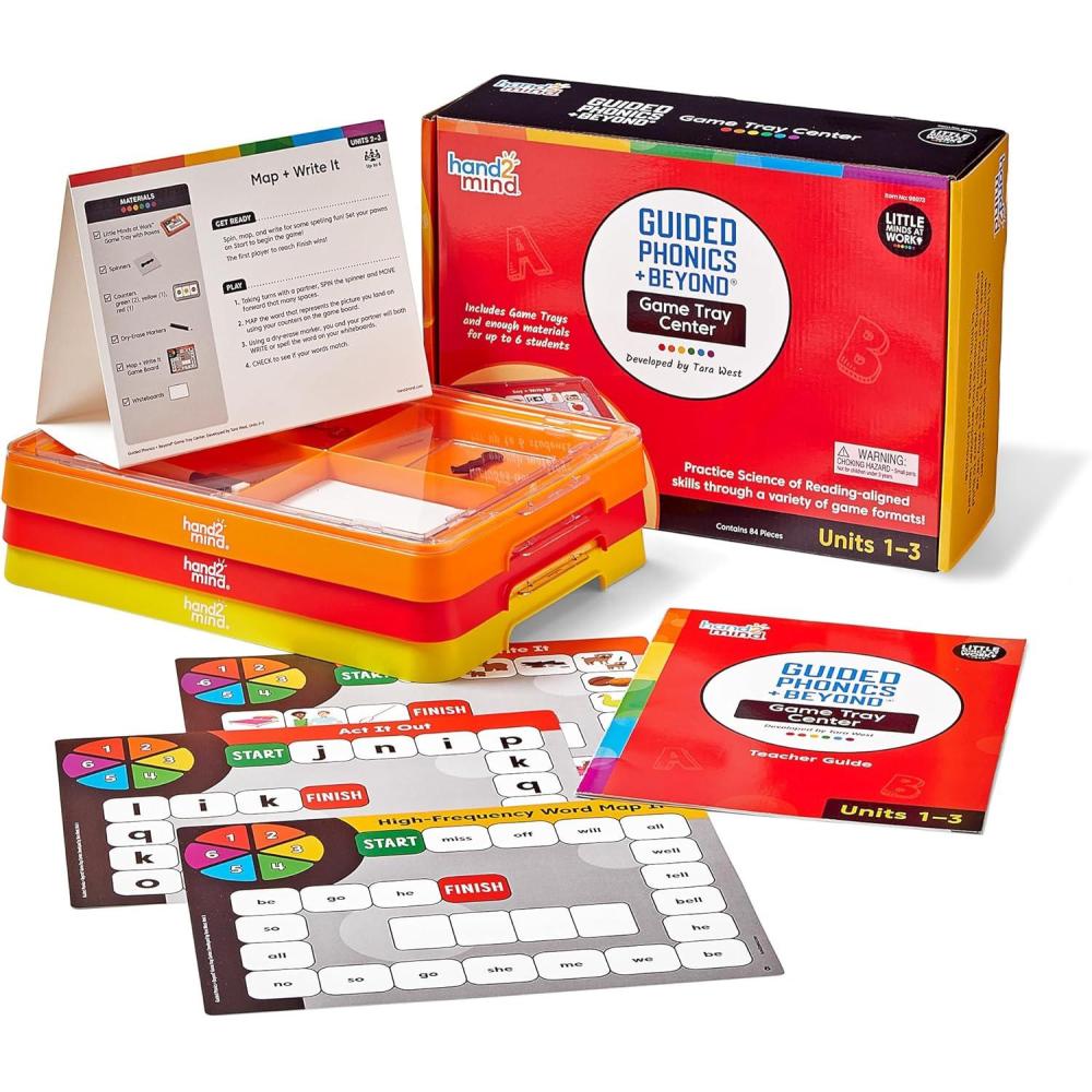 image:imagehand2mind Guided Phonics Beyond Game Tray Center Units 13 Tara West Science of Reading Classroom Materials Phonics Manipulatives Phonemic Awareness Kindergarten Classroom Must Haves