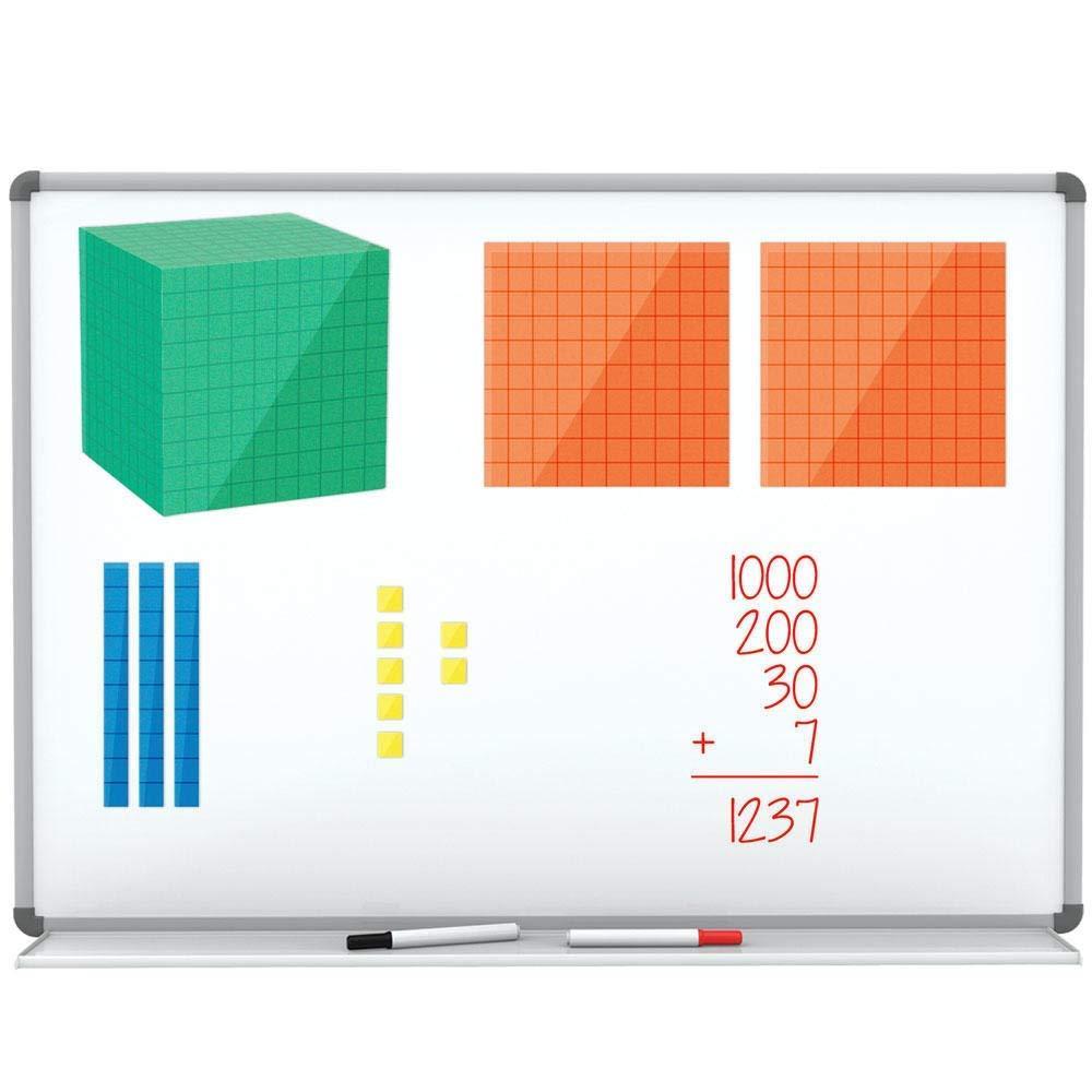 image:imagehand2mind Magnetic Demonstration Differentiated Base Ten Blocks Classroom Set Magnetic Place Value Blocks Counting Cubes for Kids Math Base 10 Math Manipulatives Kindergarten Set Set of 131Magnetic
