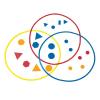 hand2mind 5715 Attribute Sorting Circles, Set of 6