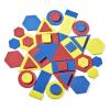 hand2mind Foam Attribute Blocks Student Kit, Geometry Set, Preschool Learning, Manipulatives for Preschool, Montessori Math, Shapes for Toddlers, Home Schooling Materials Pre-K (Set of 60 Blocks)(Classic Set)