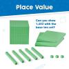 hand2mind Green Foam Base Ten Blocks Complete Set, Place Value Blocks, Counting Cubes, Base 10 Math Manipulatives, Teacher Supplies for Math Classroom, Montessori Math Materials (Set of 644)(Set of 644)