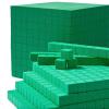 hand2mind Green Foam Base Ten Blocks Complete Set, Place Value Blocks, Counting Cubes, Base 10 Math Manipulatives, Teacher Supplies for Math Classroom, Montessori Math Materials (Set of 644)(Set of 644)