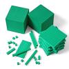 hand2mind Green Foam Base Ten Blocks Complete Set, Place Value Blocks, Counting Cubes for Kids Math, Base 10 Math Manipulatives for Kids, Kindergarten Homeschool Supplies (Set of 1610)(Green  Set of 1610)