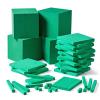 hand2mind Green Foam Base Ten Blocks Complete Set, Place Value Blocks, Counting Cubes for Kids Math, Base 10 Math Manipulatives for Kids, Kindergarten Homeschool Supplies (Set of 1610)(Green  Set of 1610)
