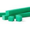 hand2mind Green Foam Base Ten Blocks Complete Set, Place Value Blocks, Counting Cubes for Kids Math, Base 10 Math Manipulatives for Kids, Kindergarten Homeschool Supplies (Set of 1610)(Green  Set of 1610)