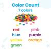 hand2mind Plastic Square with 7 Color Tiles, Color Sorting, Math Counters, Counting Manipulatives, Colored Plastic Squares, Math Manipulatives, Bingo Chips, Game Tokens, Tiles Learning (Set of 400)(Color Tiles)