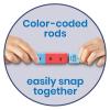 hand2mind Spanish Reading Rods Alphabet & Phonemic Awareness, Word Building Activities, Alphabet Linking Cubes, Letter Blocks for Spelling, Learn Spanish for Kids, Spanish Classroom Must Haves